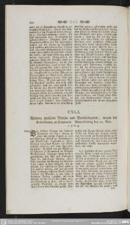 CXLI. Vertrag zwischen Baiern und Berchtesgaden, wegen der Sudordnung zu Frauenreit. Alten-Oetting den 21. Nov. 1564