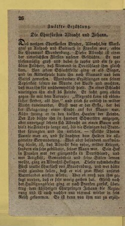 Zwölfte Erzählung. Die Churfürsten Albrecht und Johann