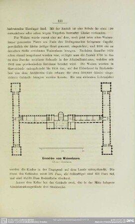 Grundriss vom Waisenhause