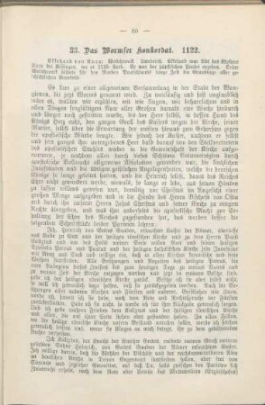 33. Das Wormser Konkordat. 1122.