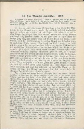 33. Das Wormser Konkordat. 1122.