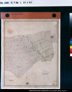 Karte der Vogtei Strückhausen Maßstab: 1:20.000 Vermesser/Zeichner: H. Wöbcken (Laufzeit erschlossen)