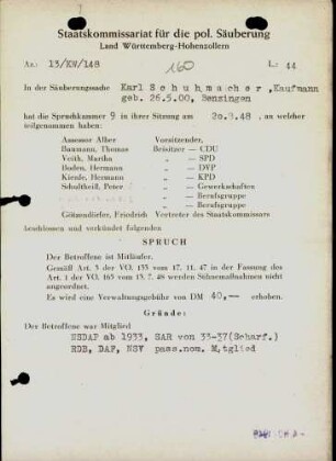 Schuhmacher, Karl