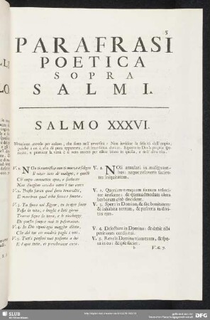 Parafrasi poetica sopra Salmi