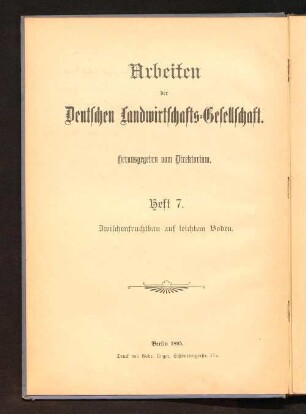 Zwischenfruchtbau auf leichtem Boden