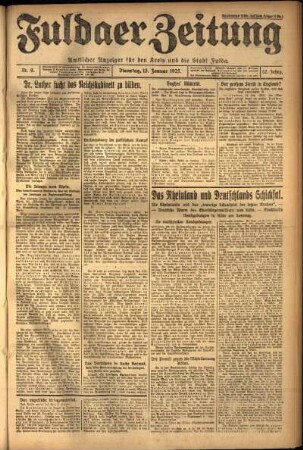 Ausgabe vom Dienstag, den 13. Januar 1925.