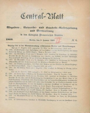 9. Januar - 25. Dezember = No. 1 - No. 26
