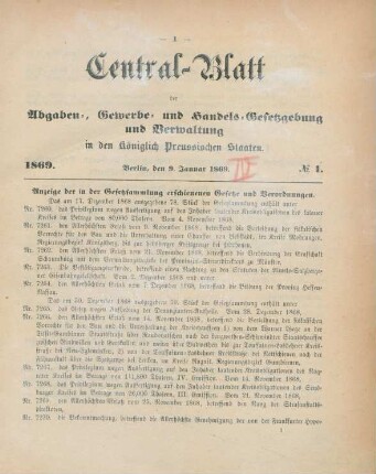 9. Januar - 25. Dezember = No. 1 - No. 26