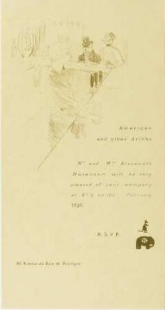 Invitation Mr and Mrs Alexandre Natanson