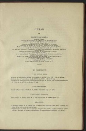 Obras de Ernesto Quesada
