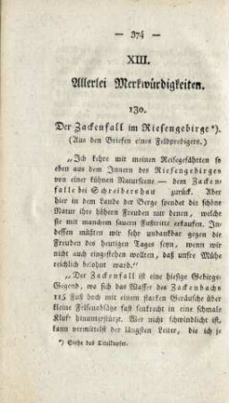 XIII. Allerlei Merkwürdigkeiten