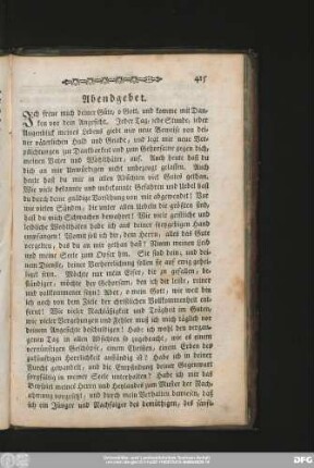 Abendgebet.