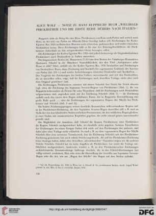 Notiz zu Hans Rupprichs Buch "Willibald Pirckheimer und die erste Reise Dürers nach Italien