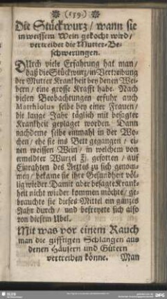 Mit was vor einem Rauch man die gifftigen Schlangen aus denen Häusern und Gütern vertreiben könne