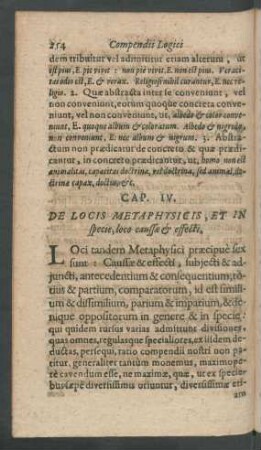 Cap. IV. De Locis Metaphysicis, [...]