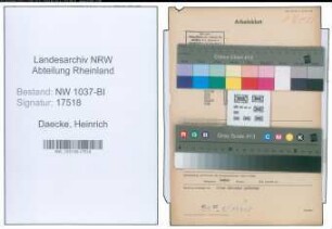 Entnazifizierung Heinrich Daecke , geb. 19.05.1893 (Postassistent)