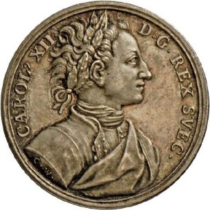 Medaille von Christian Wermuth auf König Karl XII. von Schweden, 1703
