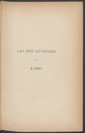 Las dos leyendas - 1560