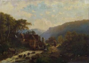 Landschaft mit Wassermühle