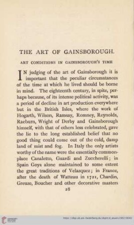 The art of Gainsborough
