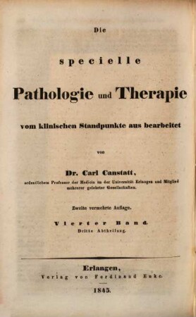 Die specielle Pathologie und Therapie : vom klinischen Standpunkte aus bearbeitet, 4,3