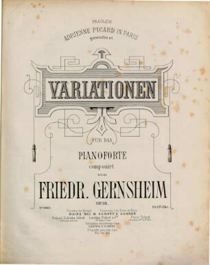 Variationen für das Pianoforte : op. 18