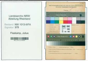 Entnazifizierung Julius Flaskamp , geb. 02.12.1895 (Haendler)