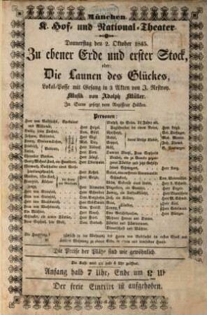 Königliches Hof- und Nationaltheater. 1845/46. Okt. 1845 - Sept. 1846