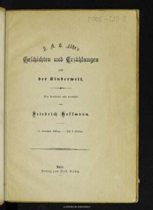 J. A. C. Löhr's Geschichten und Erzählungen aus der Kinderwelt