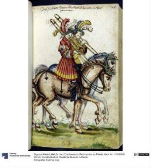 Heldt’sches Trachtenbuch: Feldmusiker zu Pferde