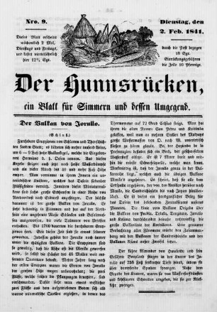 Der Hunnsrücken. 1839-1842