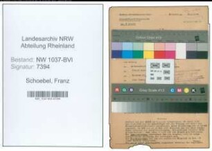 Entnazifizierung Franz Schoebel , geb. 13.12.1901 (Verwaltungsangestellter)