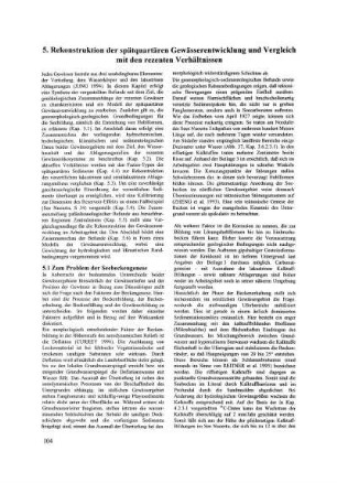 5. Rekonstruktion der spätquartären Gewässerentwicklung und Vergleich mit den rezenten Verhältnissen