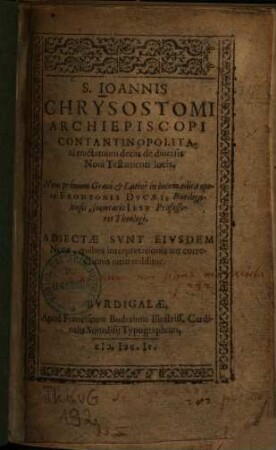 Tractatuum decas de diversis novi testamenti locis