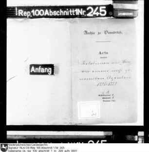 Relationen aus Wien von einem nicht genannten Agenten