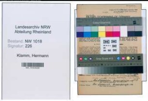 Entnazifizierung Hermann Klamm , geb. 18.12.1905 (Baufuehrer)