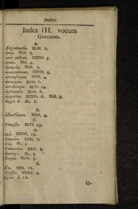 Index III. vocum Græcarum.