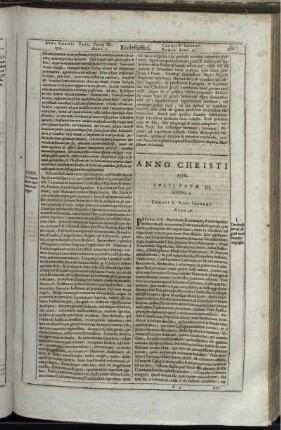 Anno Christi 1550. Iulii Papae III. Anno 1. Caroli V. Rom. Imperat. Anno 30
