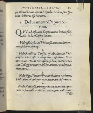 2. De Iuramento Deputatorum.