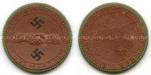 Medaille auf die Besetzung der Tschechoslowakei, in Originalschachtel