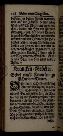 Krancken-Gebeter.