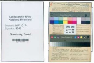 Entnazifizierung Ewald Strewinsky , geb. 29.01.1896 (Hilfsdreher)