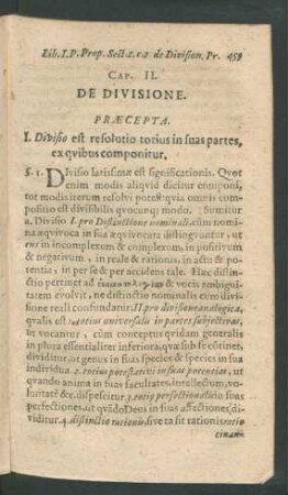 Cap. II. De Divisione.