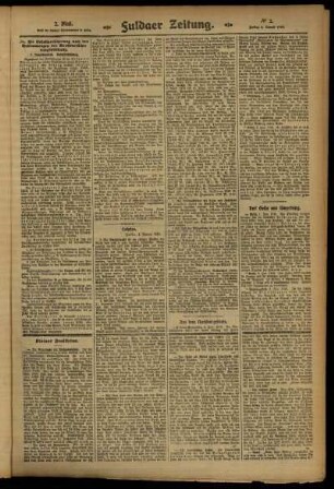 Zweite Ausgabe vom Freitag, den 03. Januar 1913.
