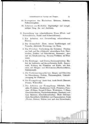 VIII. Eisenhüttenwesen