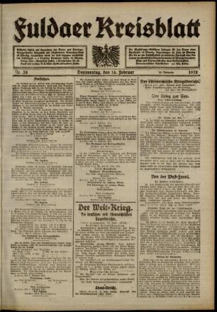 Ausgabe vom Donnerstag, den 14. Februar 1918.