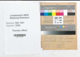 Entnazifizierung Alfred Thomas , geb. 28.08.1900 (Polizist)