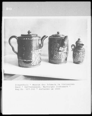 Kaffeekannen, Marburger Irdenware