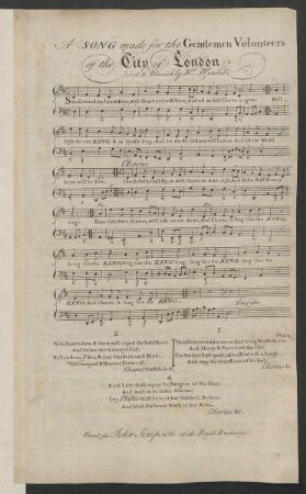 A song made for the gentlemen volunteers of the City of London