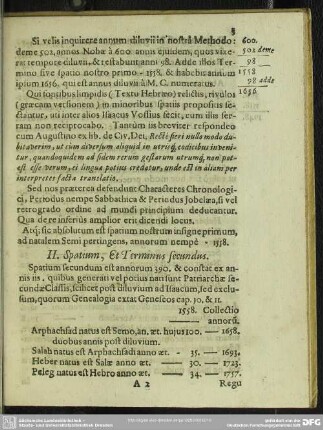 II. Spatium, Et Terminus secundus